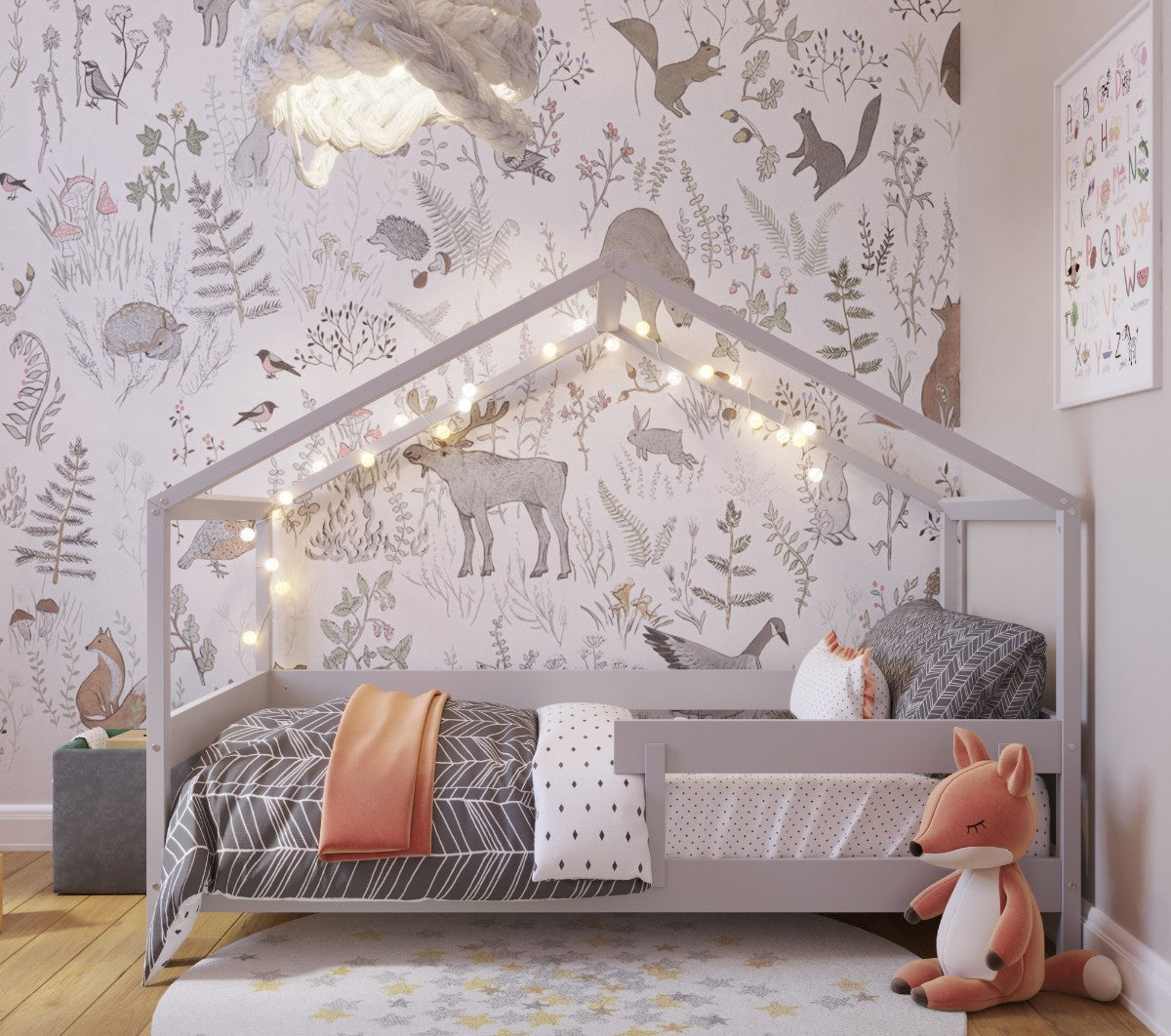 YappyKids house bed, LIGHT GREY