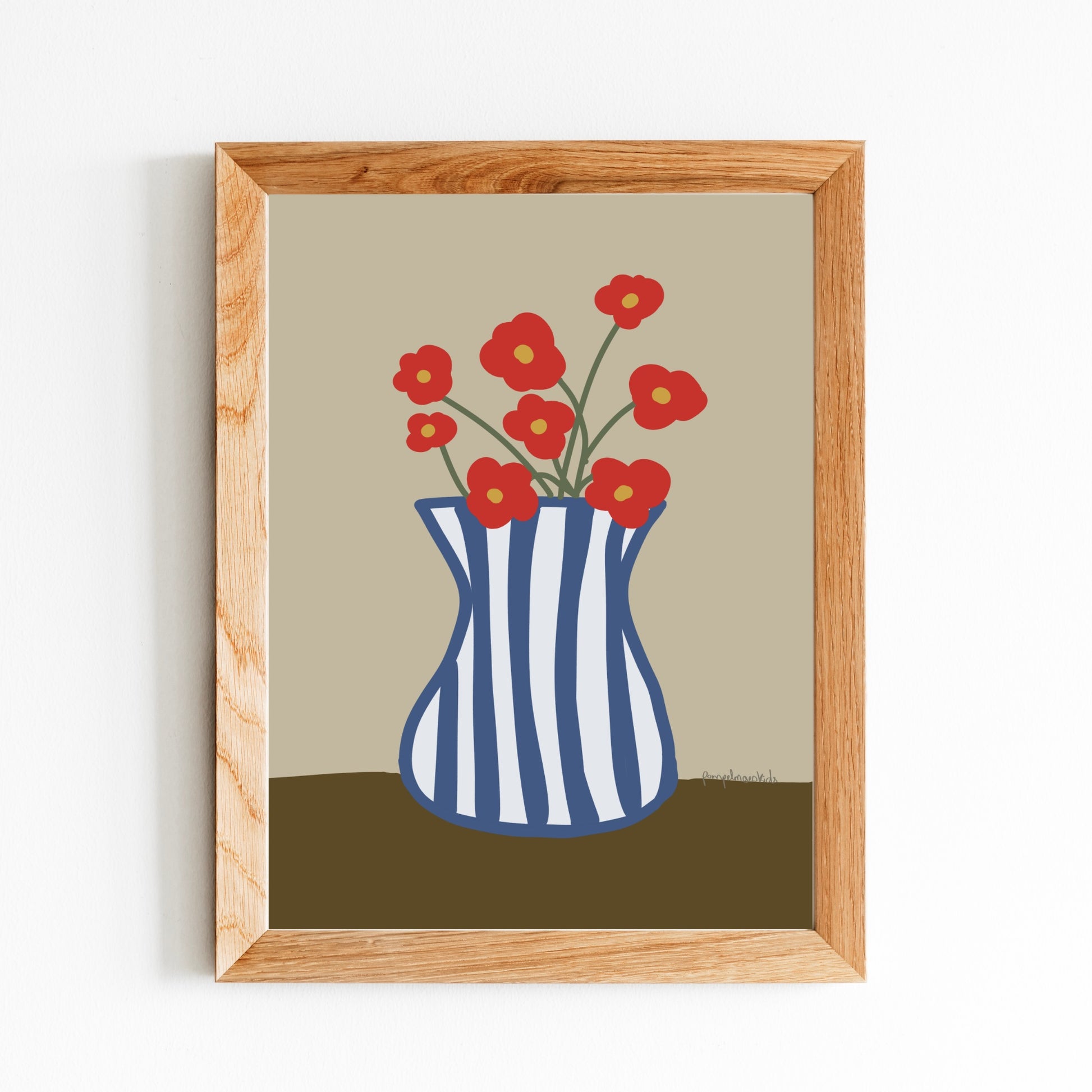 kleurrijk bloemen poster kinderkamer