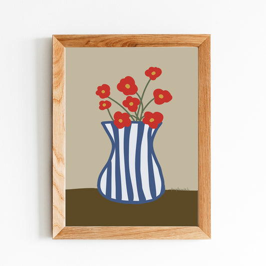 kleurrijk bloemen poster kinderkamer