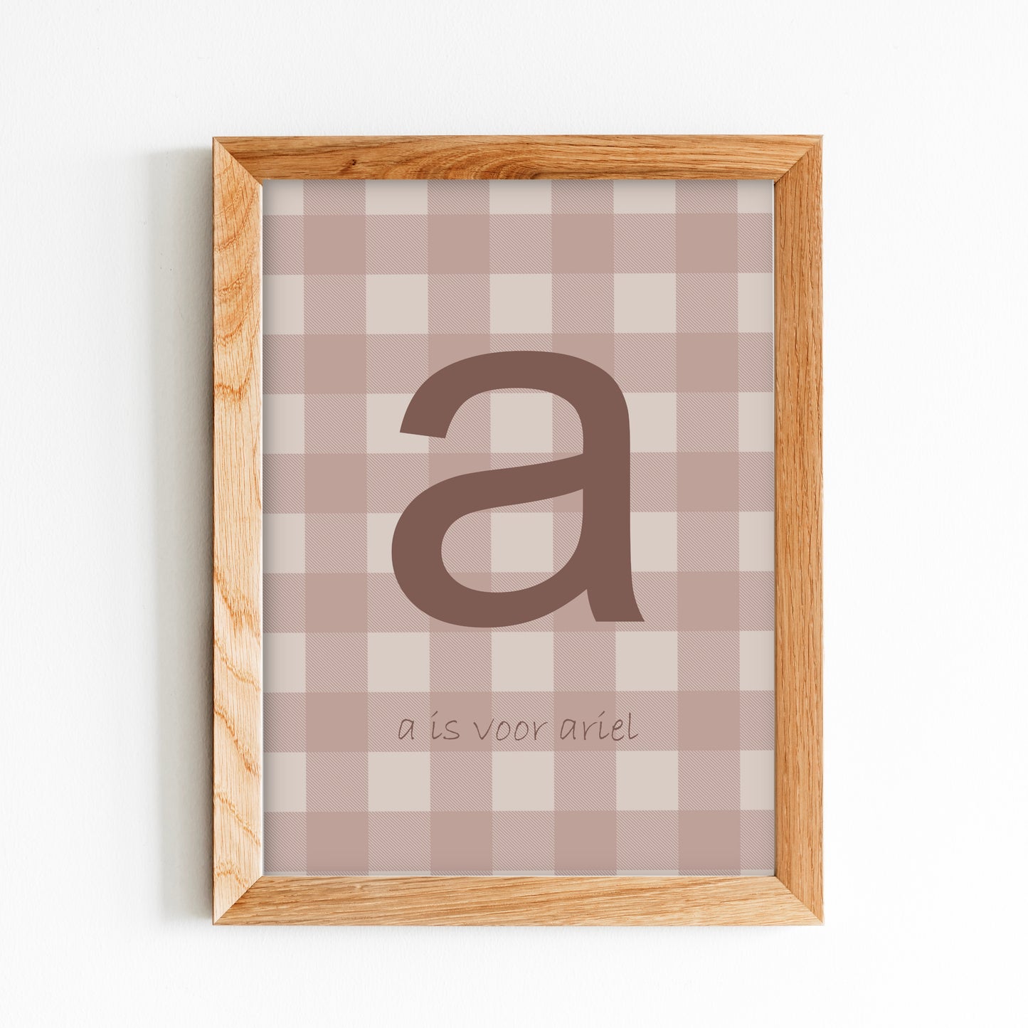 Poster babykamer - Geblokt Alfabet – Vintage Stijl