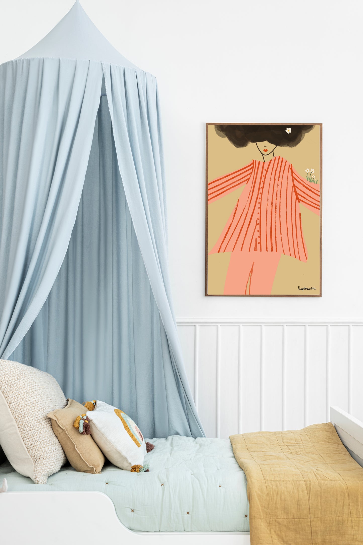 meisje rood babykmer poster 50 x 70cm