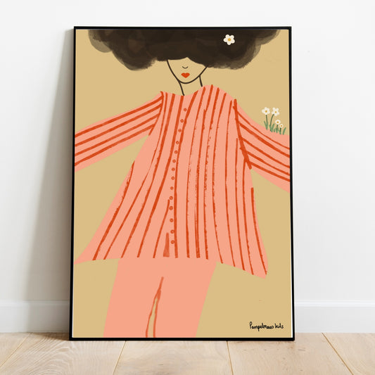 afro babykamer poster