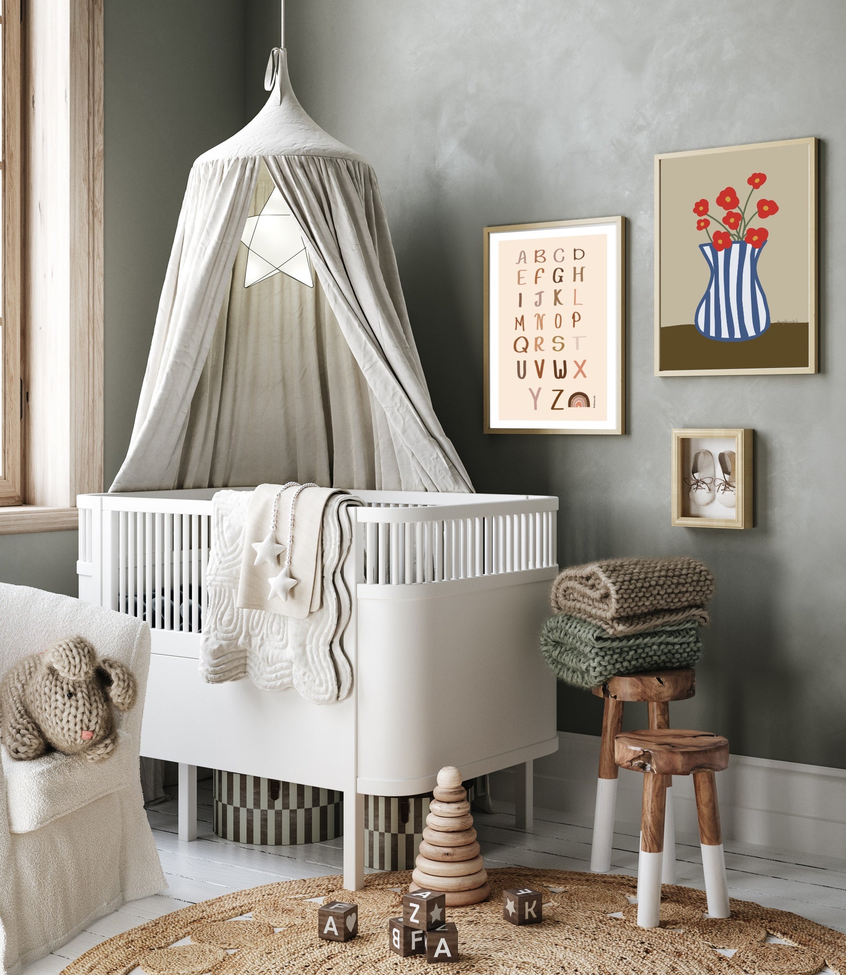 kleurrijk bloemen 50 x 70 cm poster