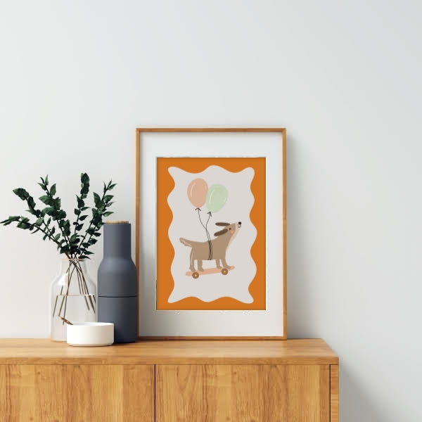 posters babykamer dieren oranje