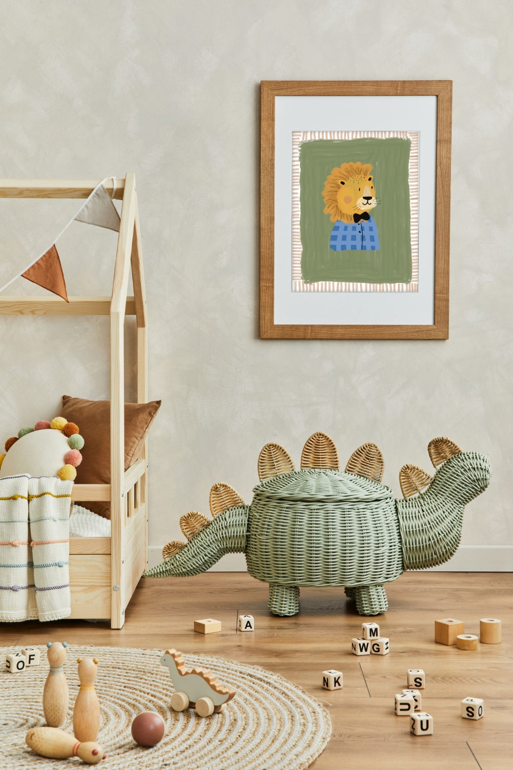 Poster Babykamer - Chique Leeuw