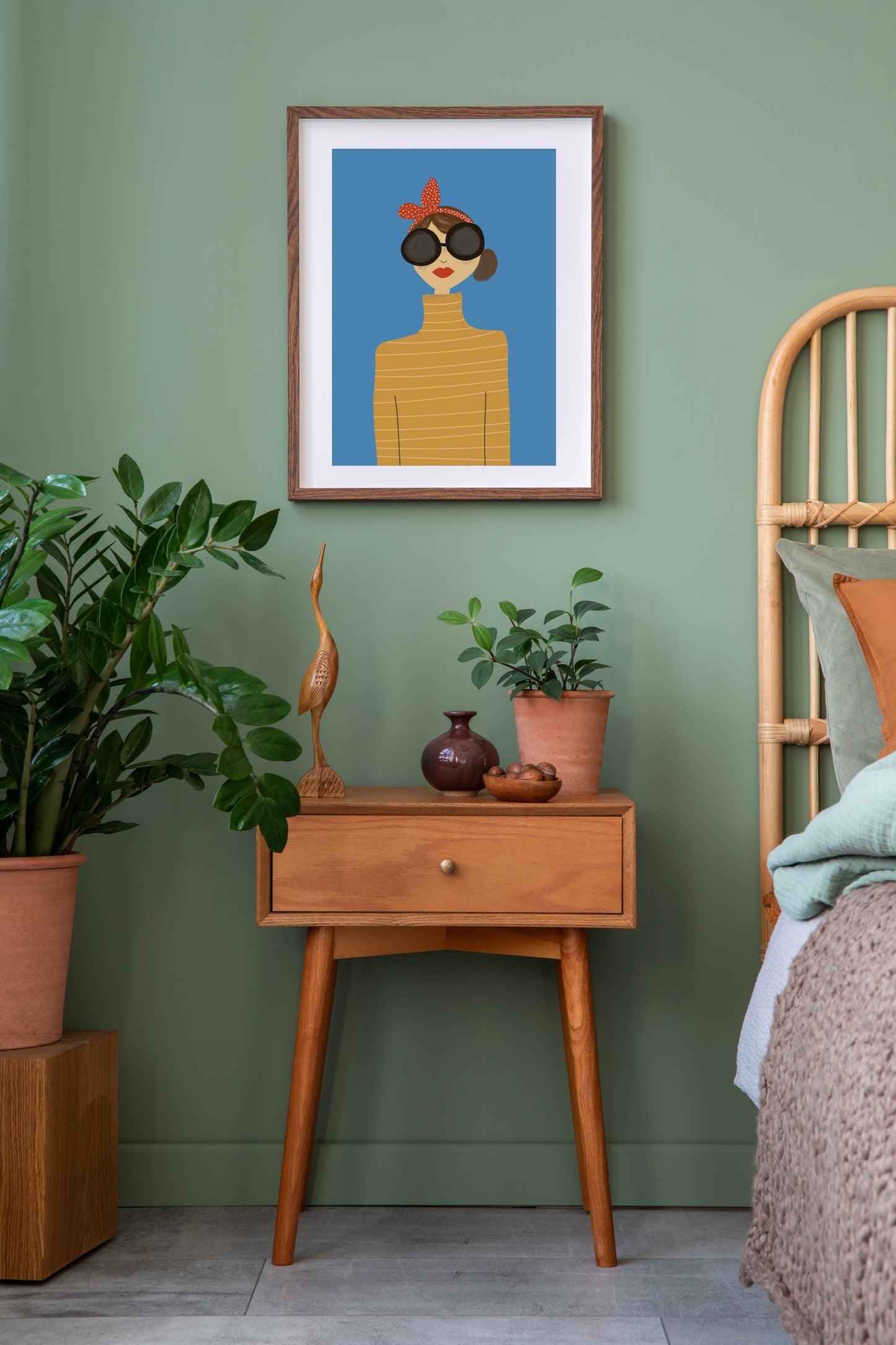 Babykamer Poster - Zonnebril Meisje – Kleurrijke