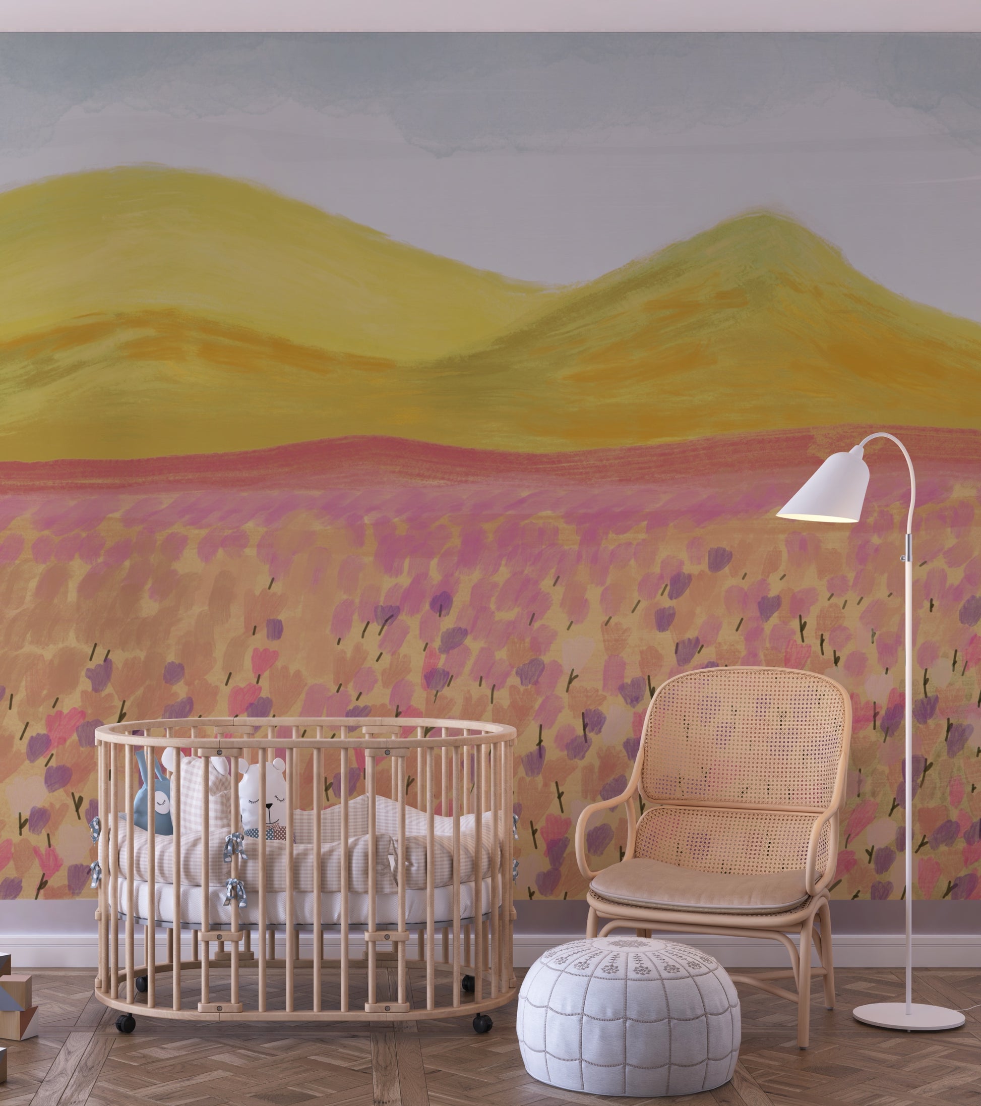 meisjes fotobehang roze