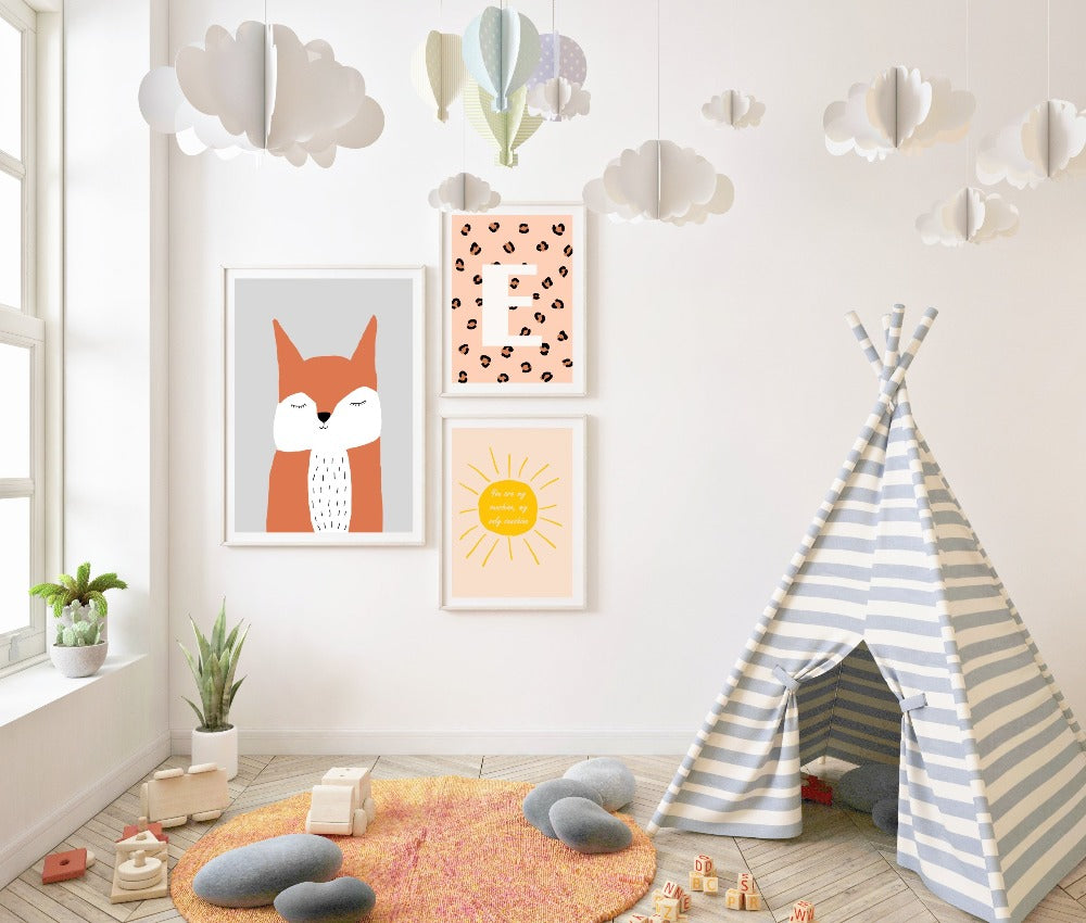 Gepersonaliseerde Alfabet Poster – Luipaard Editie voor de Babykamer