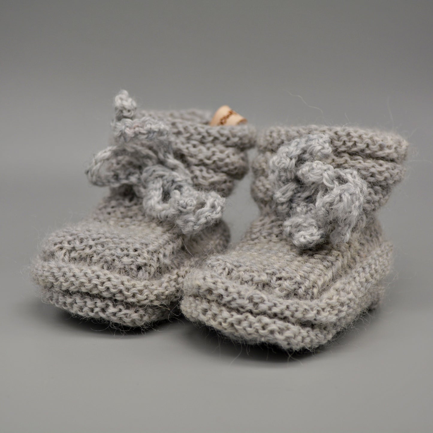 Baby Shoes - Gray - Knitted