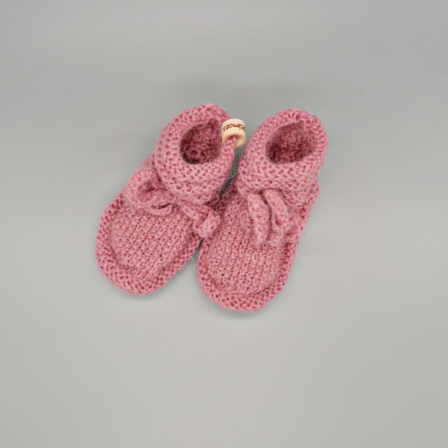 Baby slippers - Old pink - Knitted