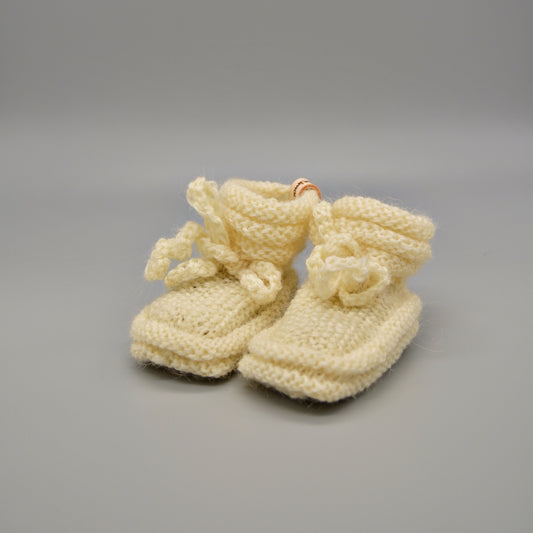 Babyslofjes - Creme - Gebreide
