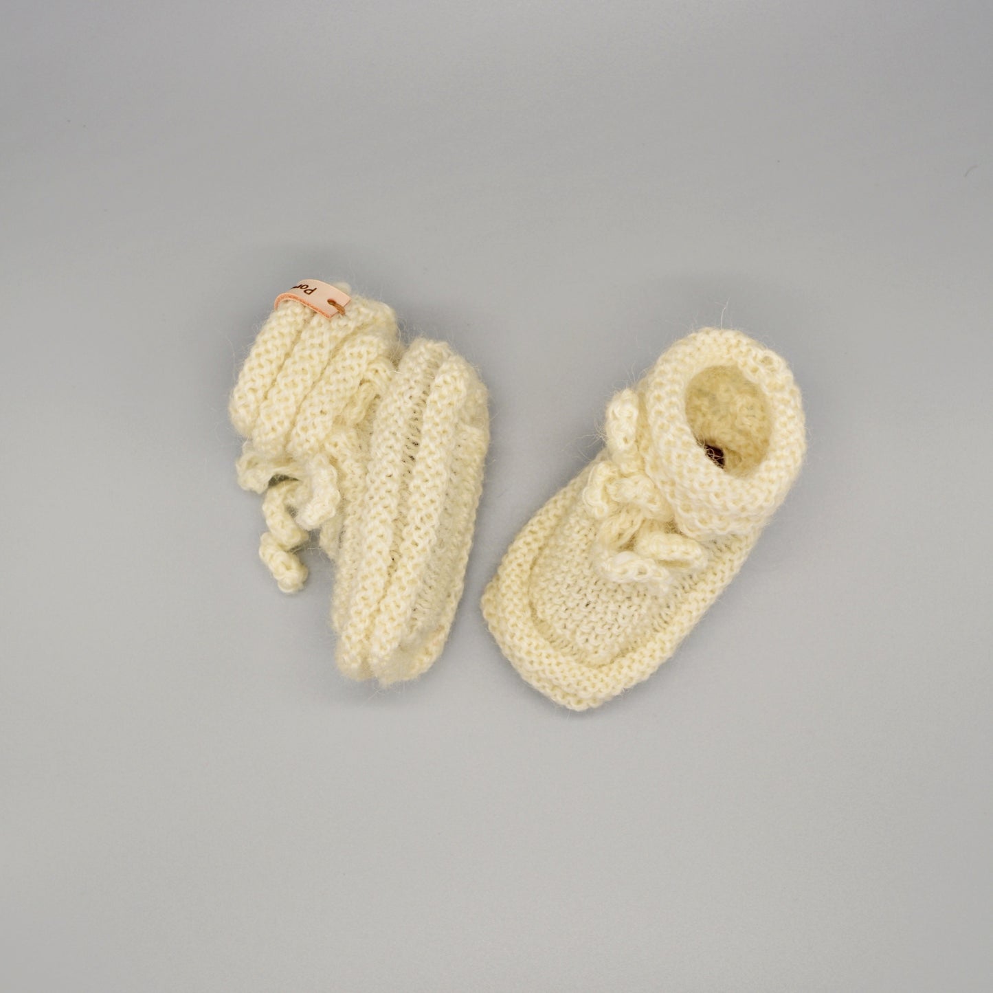 Baby slippers - Cream - Knitted
