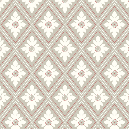 Behang Vintage stijl - Beige