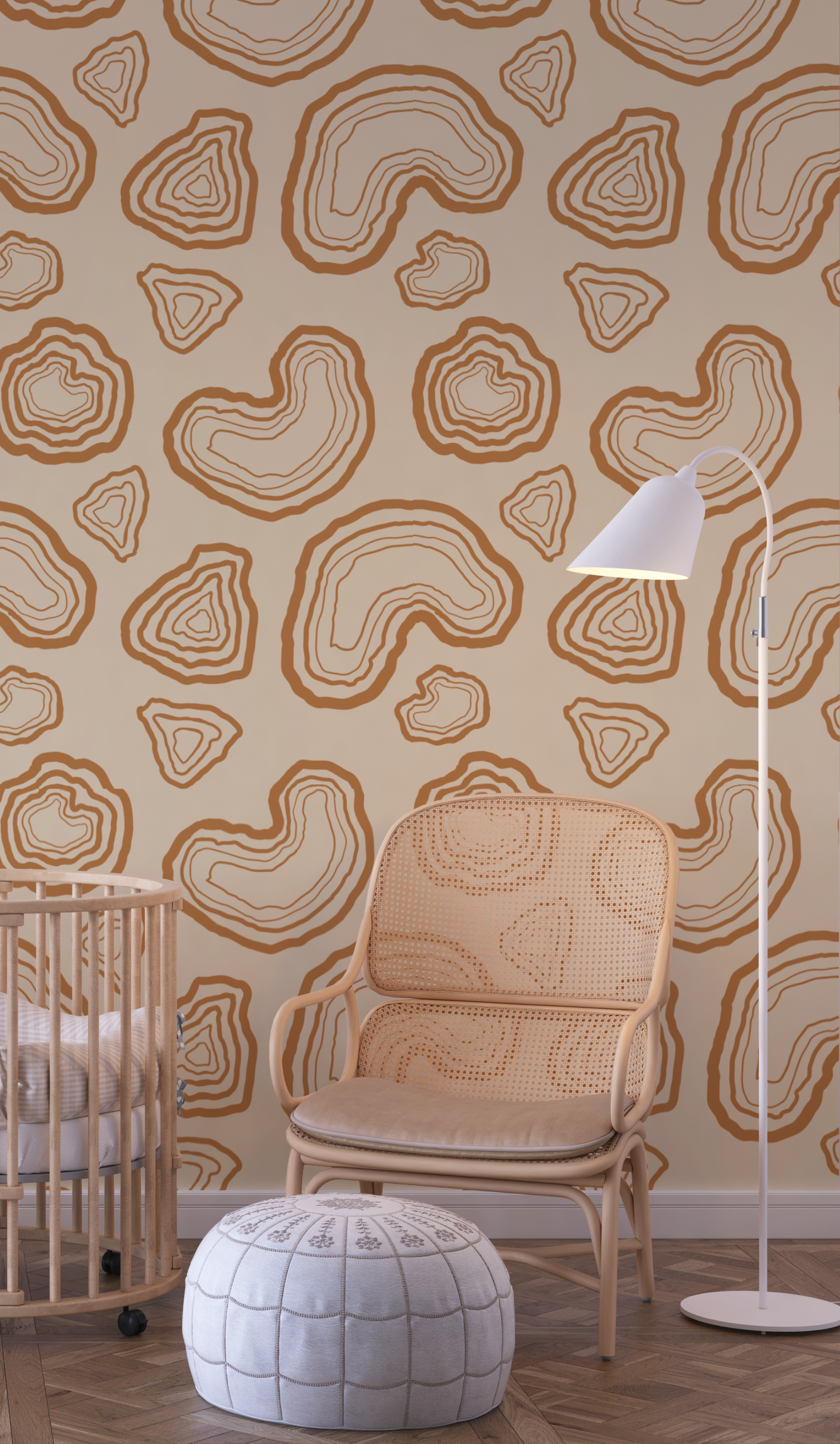 Wooden design Wallpaper children's room