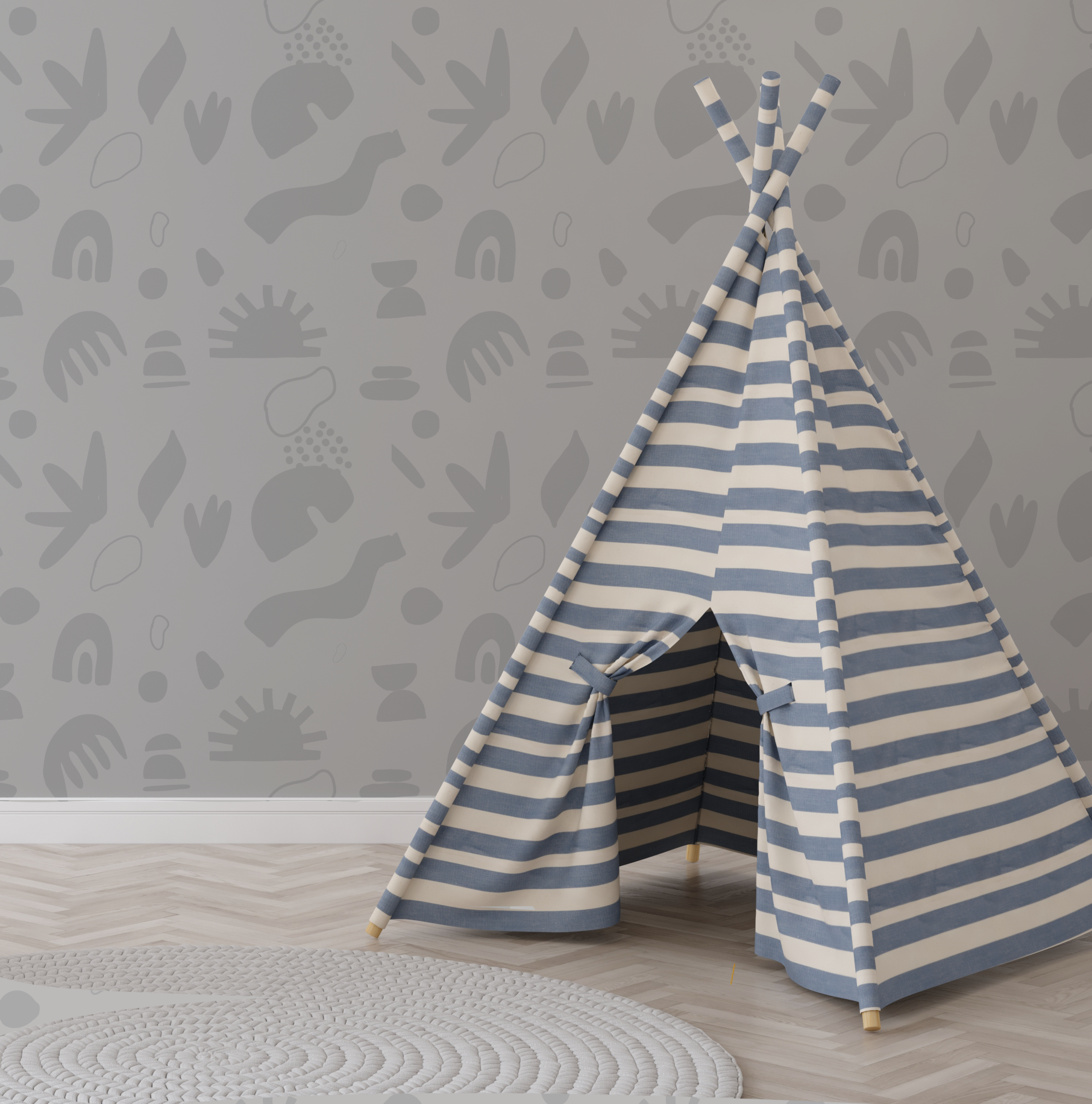 natuur abstract modern behang kinderkamer