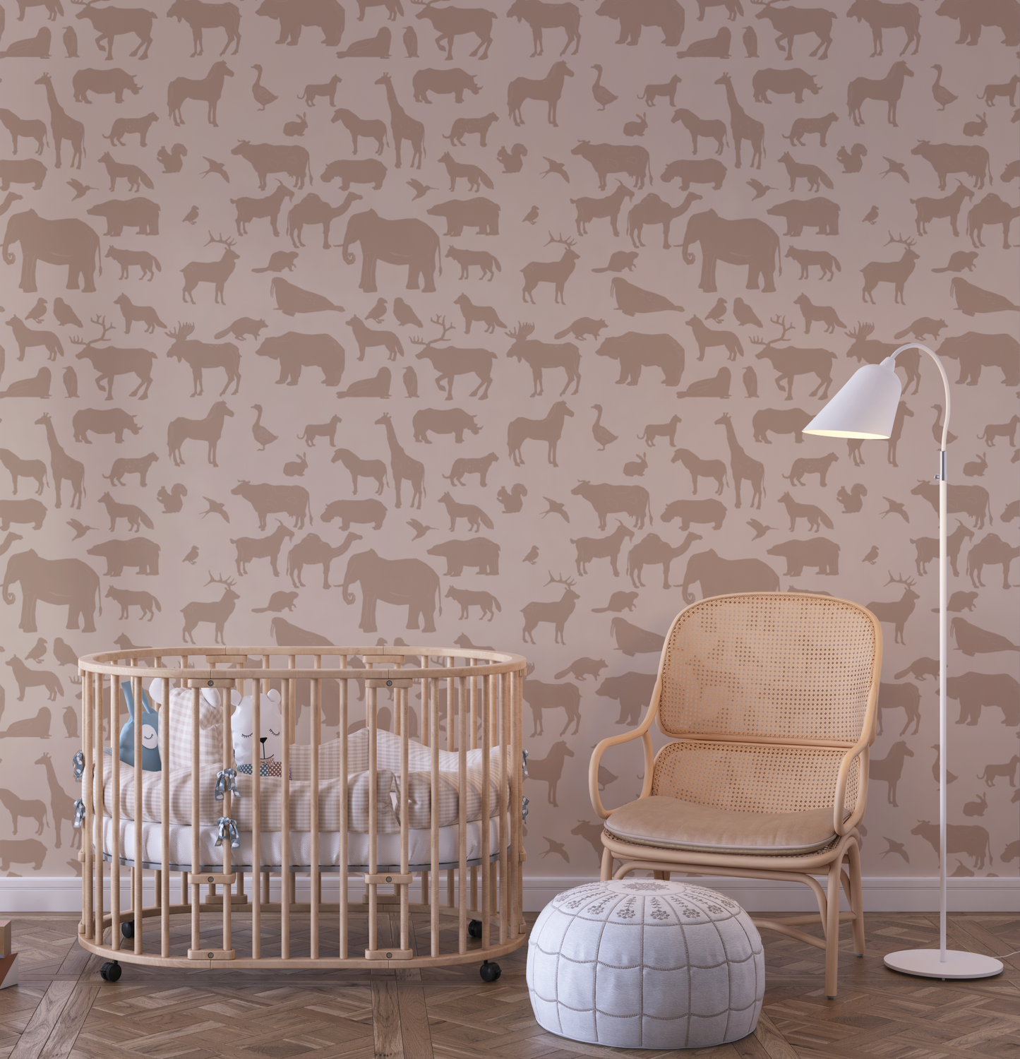 Animal wallpaper Silhouette - Beige