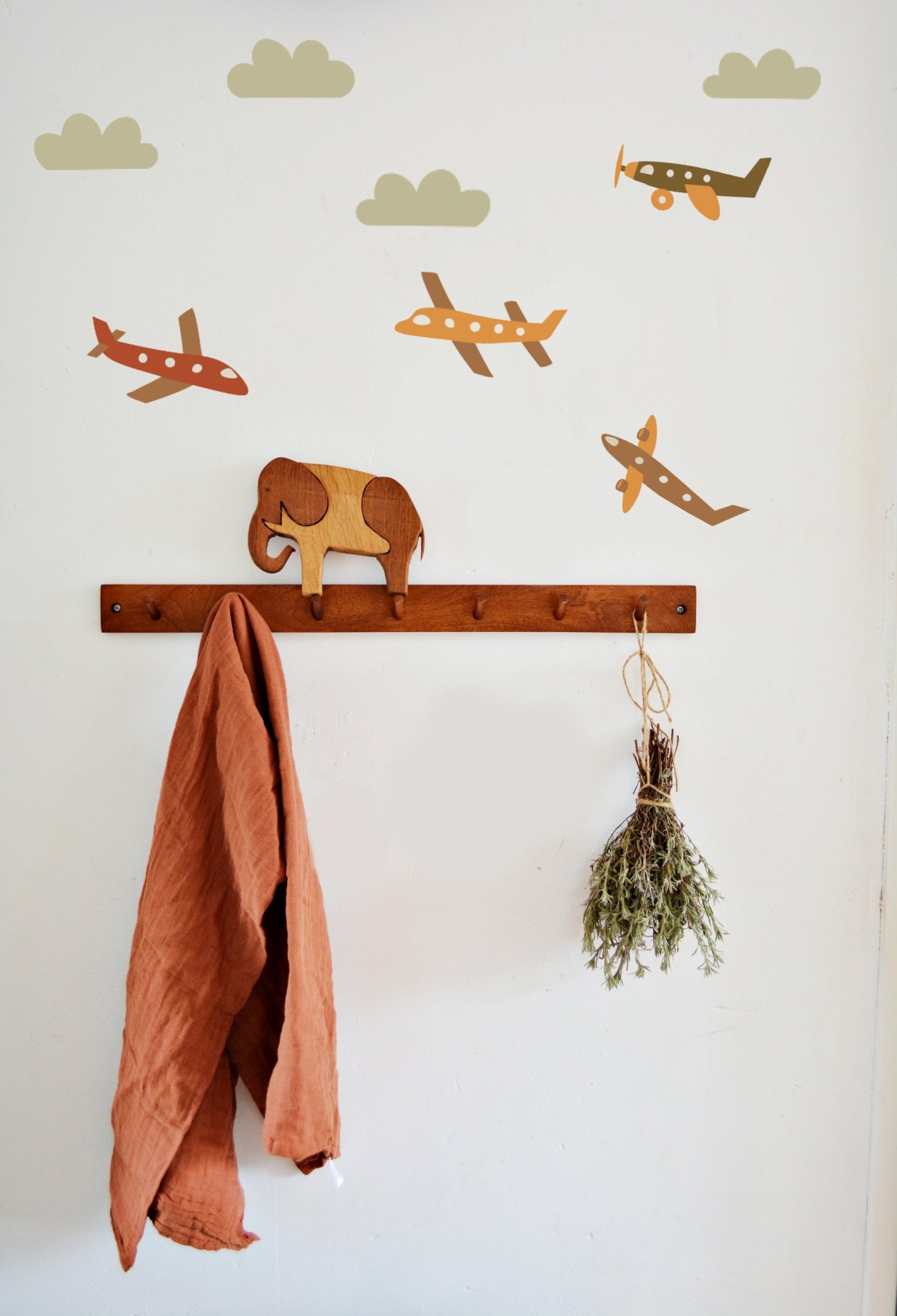 Vliegtuig Retro - muursticker