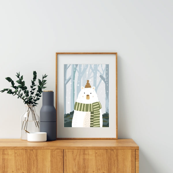 beer dieren poster kinderkamer