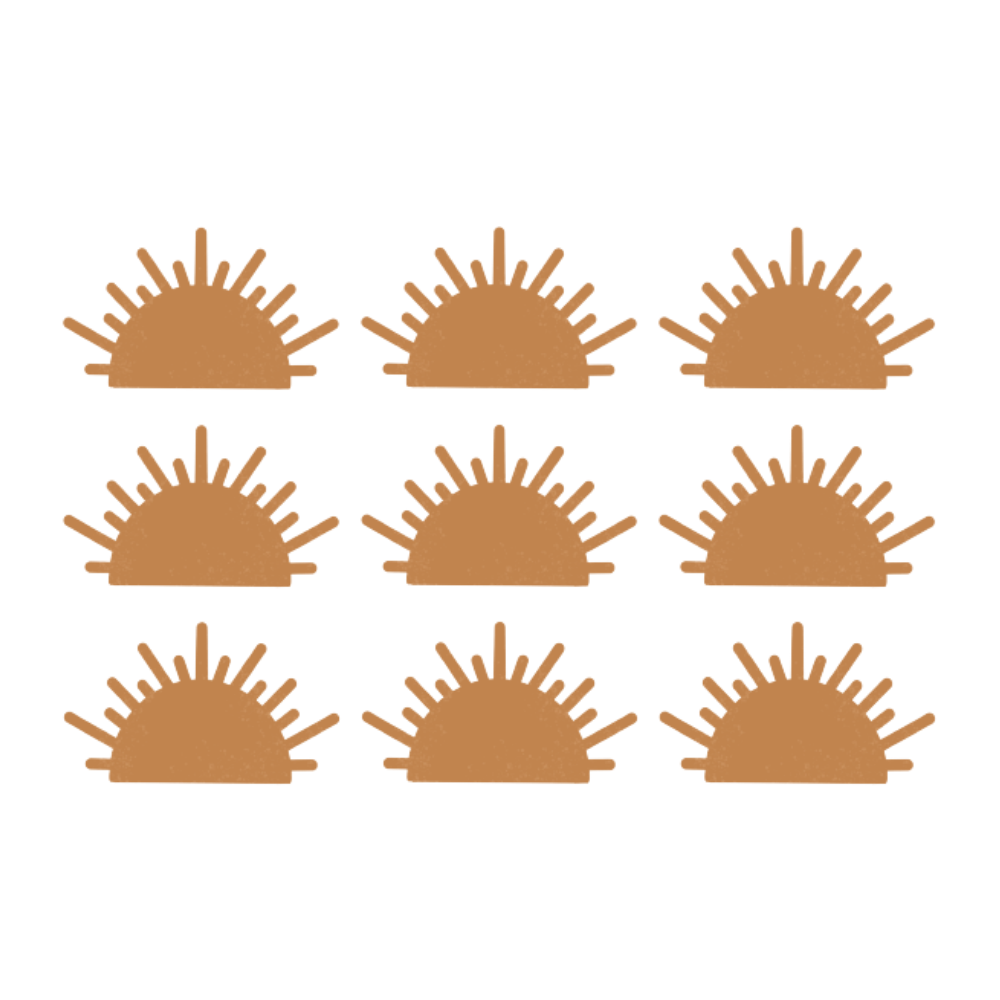 Halve zonnetjes Muurstickers  Roest