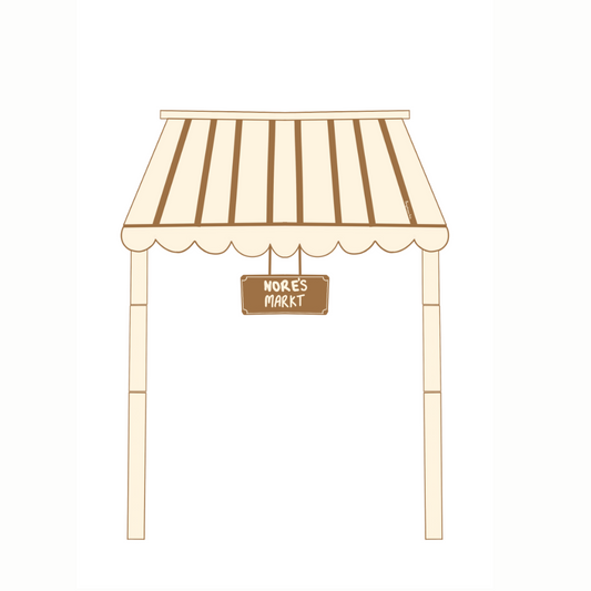 XL Gepersonaliseerde markt - Muursticker