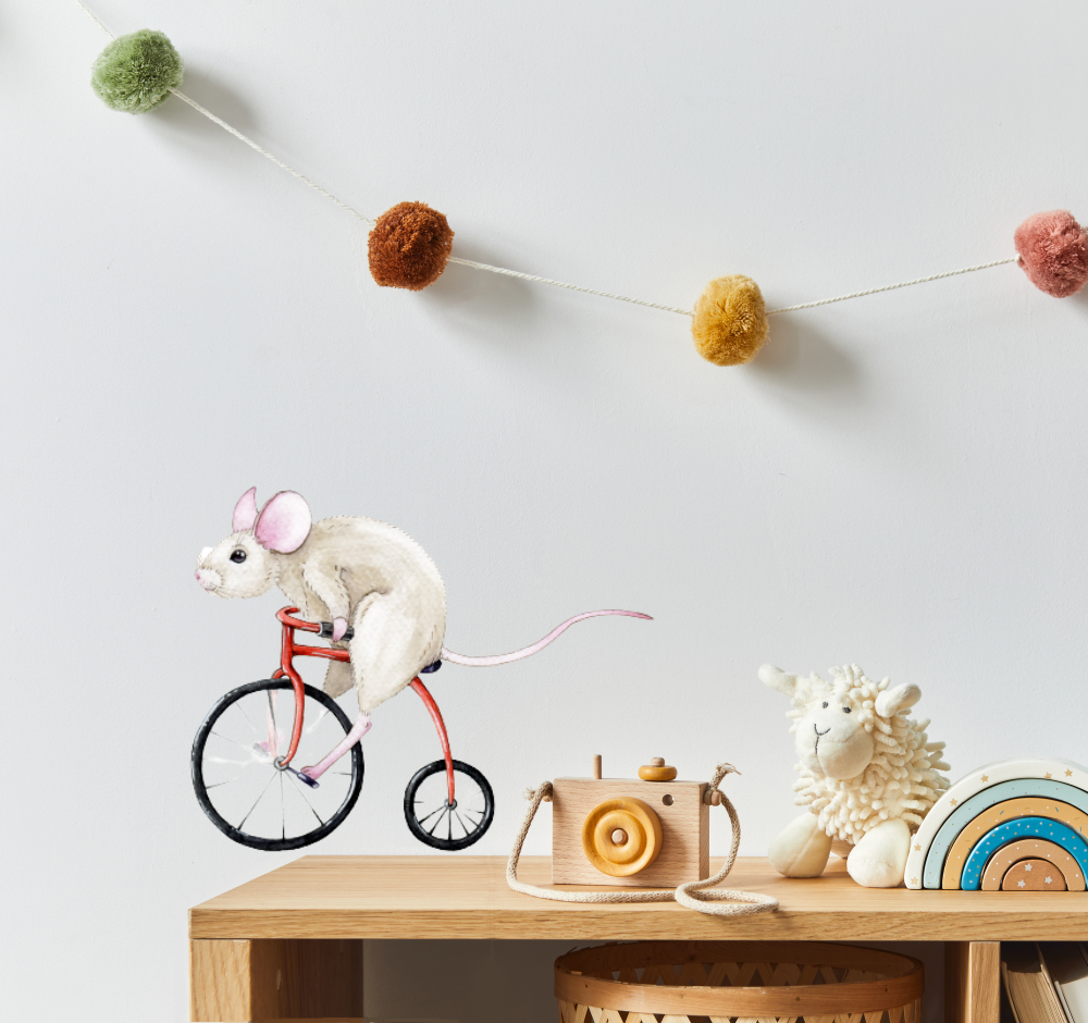 muurstickers muis dieren babykamer