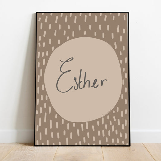 Babykamer Poster - Naam Poster – Gepersonaliseerde Kinderkamer Poster