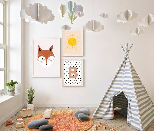 Letter Alfabet – Gepersonaliseerde Poster met Initiëel