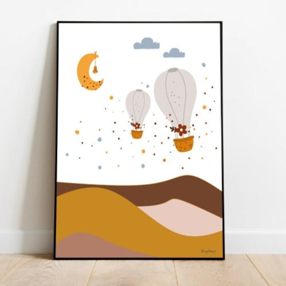 poster babykamer Luchtballon