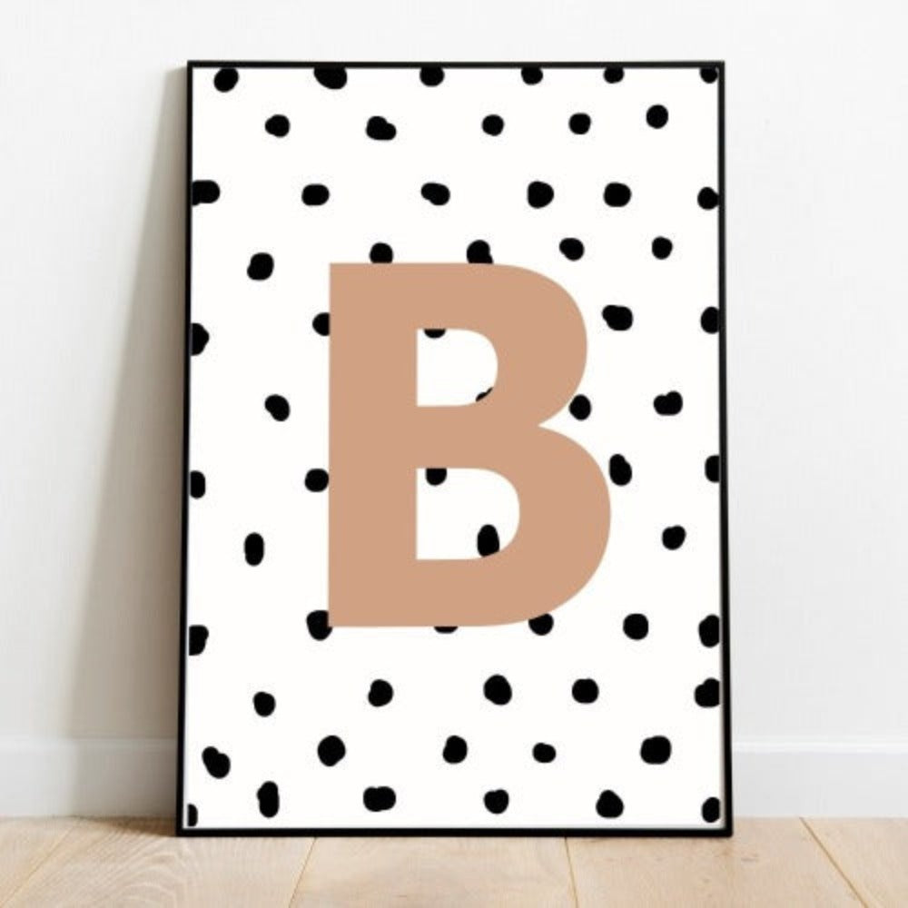 alfabet letter gepersonaliseerd poster