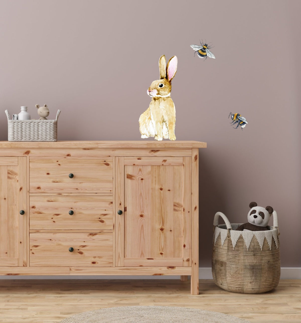 dieren haas muurstickers kinderkamer