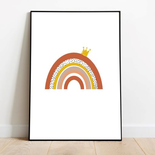 regenboog poster babykamer