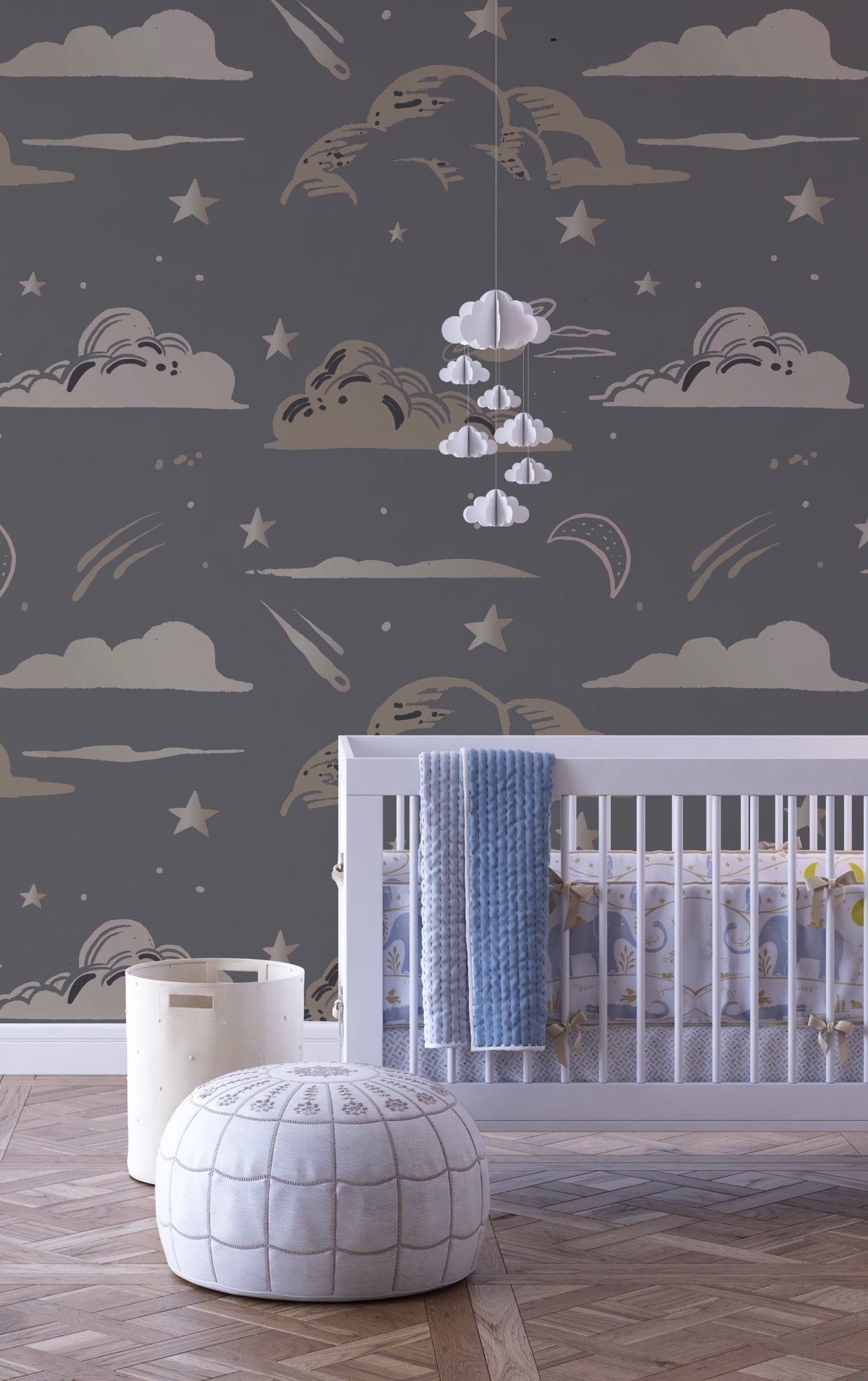 babykamer behangen
