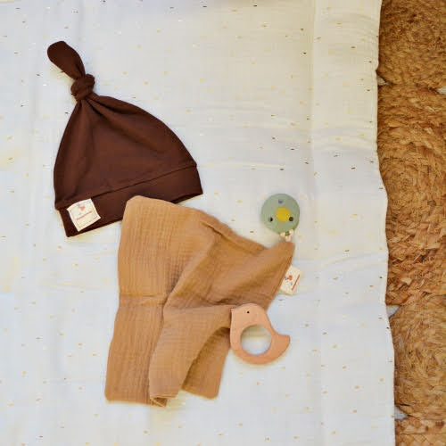 Vierkant Hydrofiele speendoekje - Beige