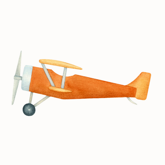 Vintage vliegtuig - Grote muursticker