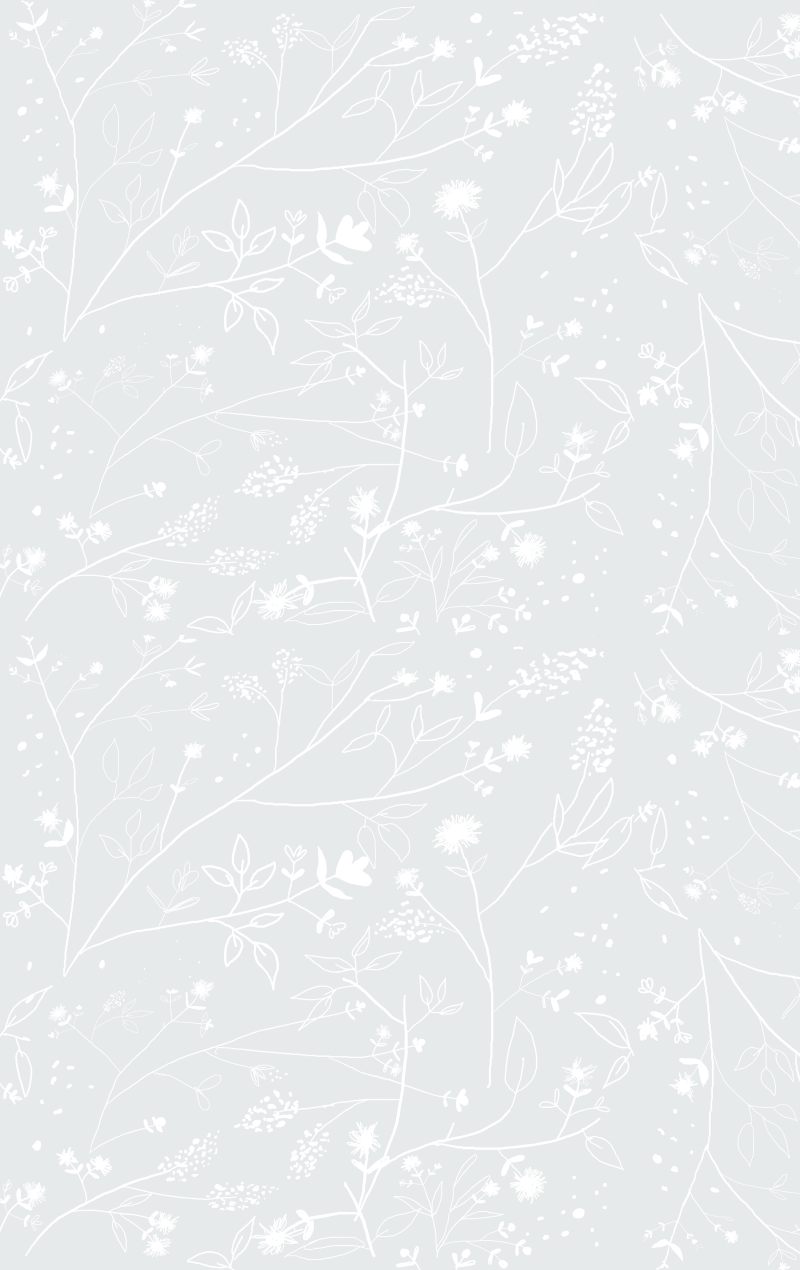 Subtiele bloemen  - Zilver grijs behang Kinderkamer