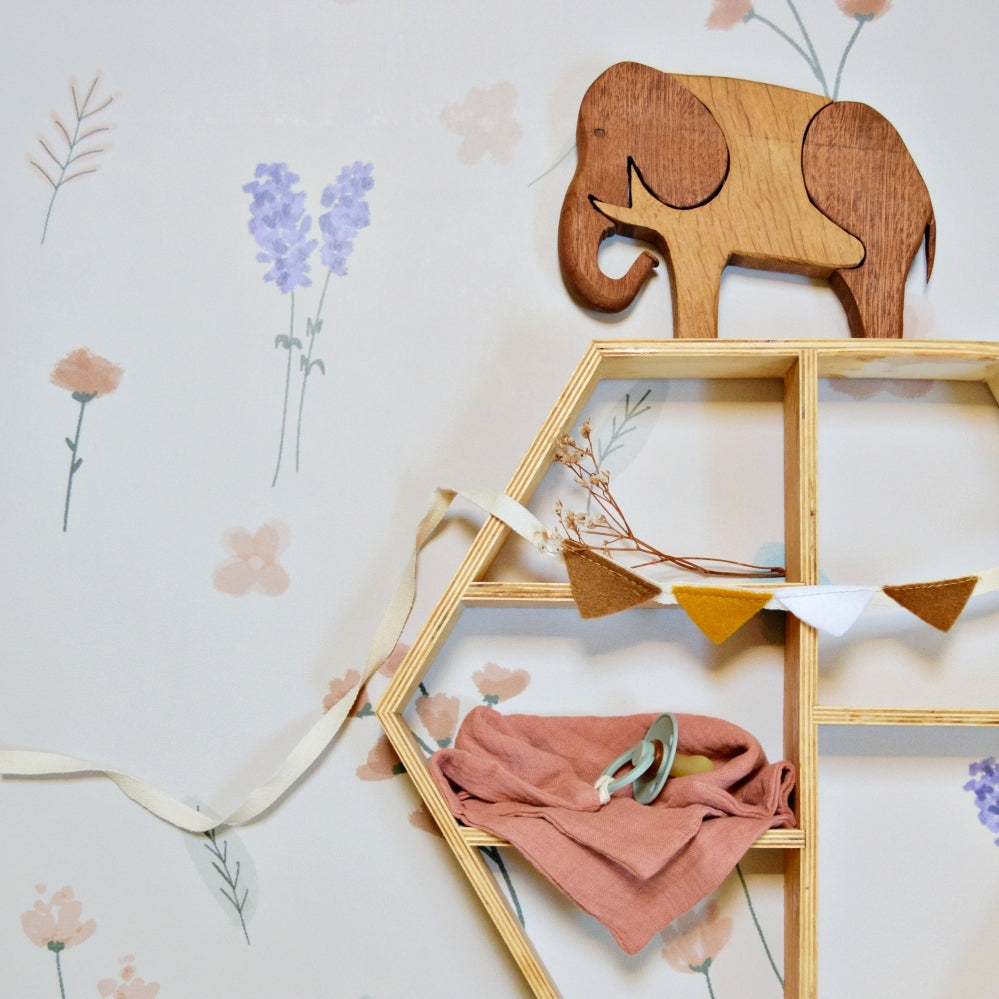 bloemen kinderkamer behang