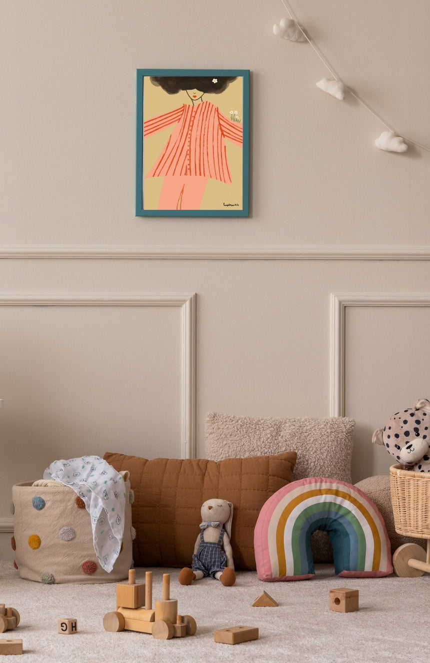 Big Hair Don’t Care – Statement Poster voor de Kinderkamer