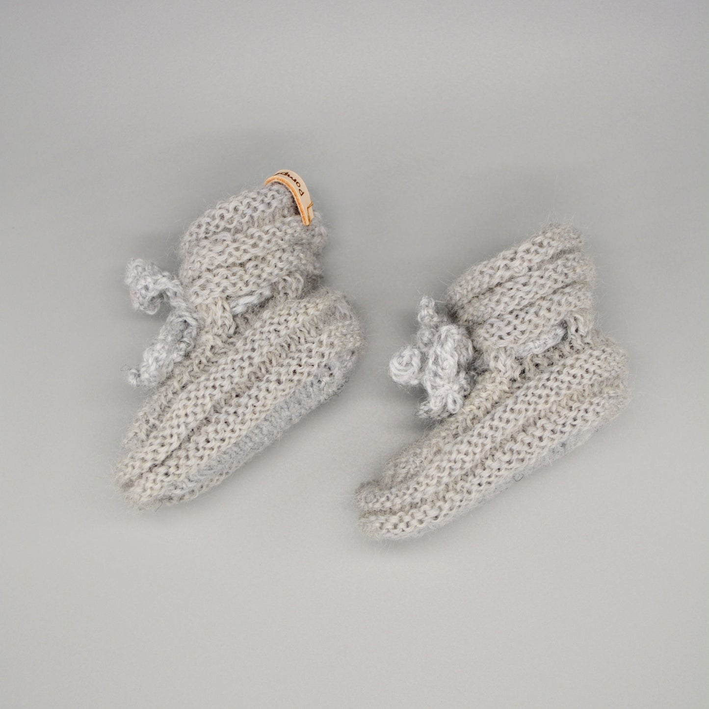 Baby Shoes - Gray - Knitted
