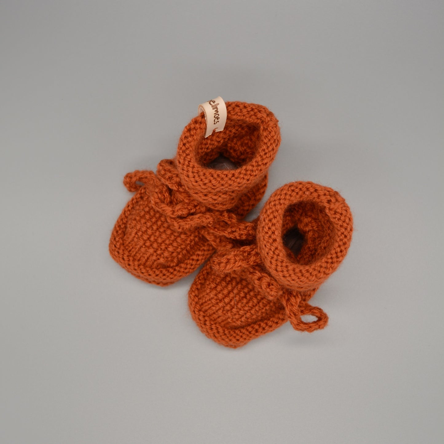 Baby Shoes - Rust - Knitted