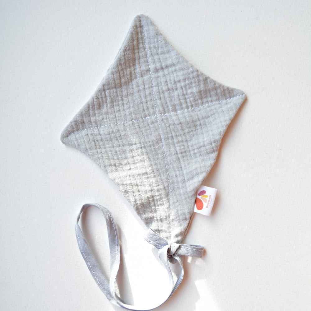 Hydrophilic pacifier cloth kite - Silver grey