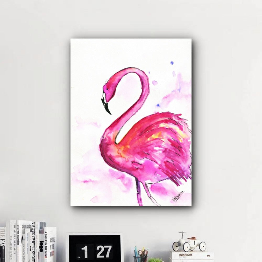 Flamingoposter voor de kinderkamer