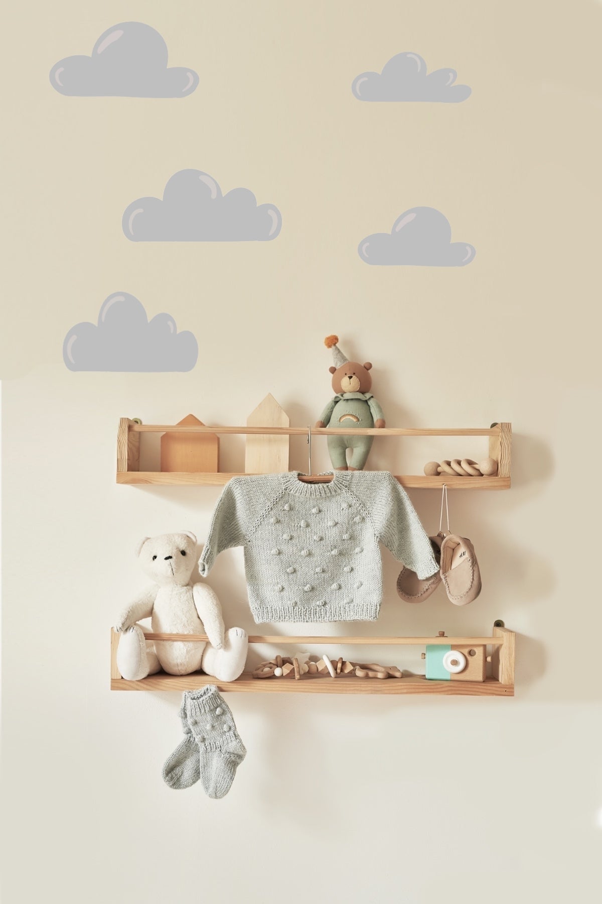 Clouds - Wall Stickers - Grey