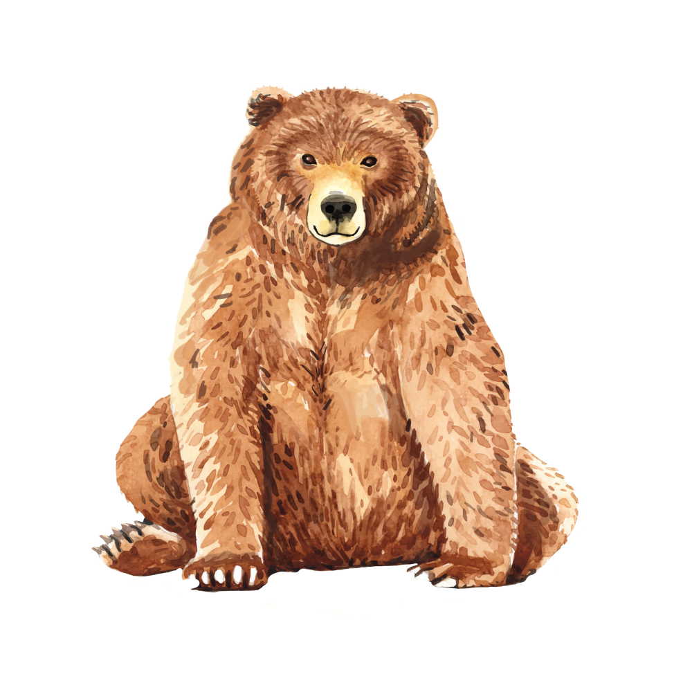 Millie the forest bear - Large Wall Sticker