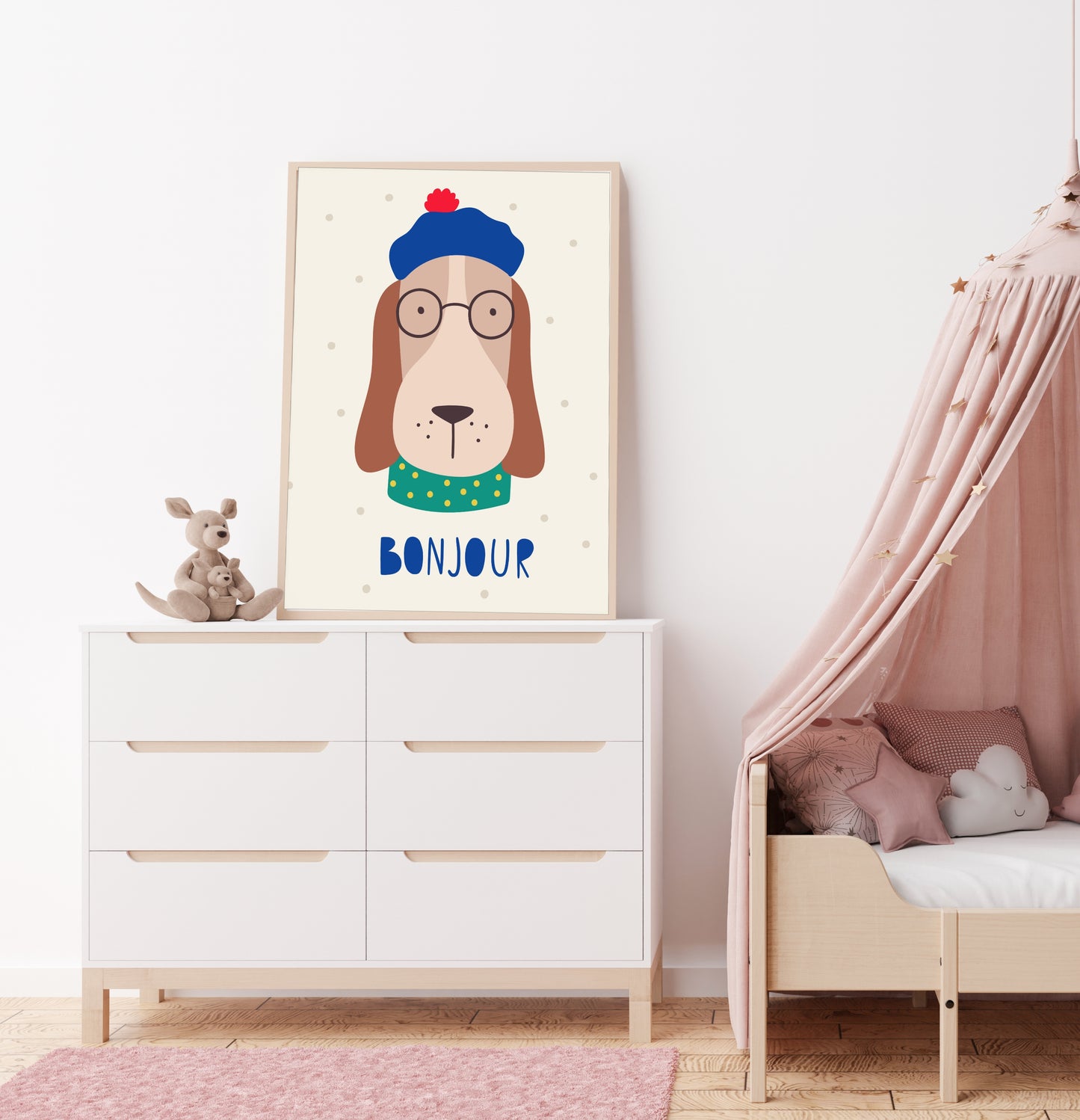 Bonjour - Animal poster nursery