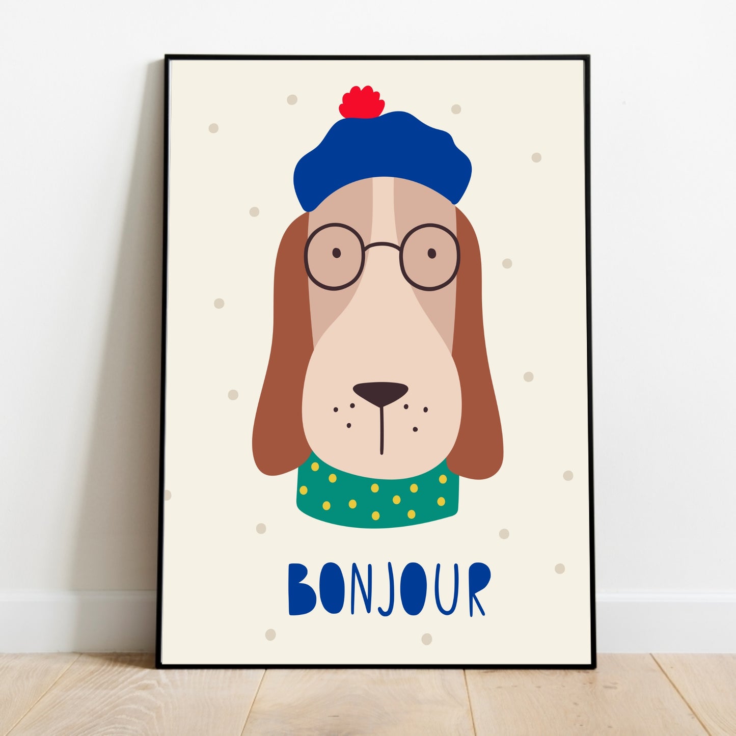 Bonjour - Animal poster nursery