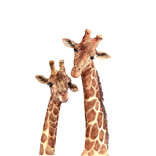 Billie en Rose - Giraffe muursticker