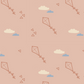 Kites Wallpaper Beige / Old Pink