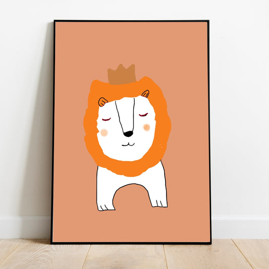 Lion - Affiche pépinière animaux