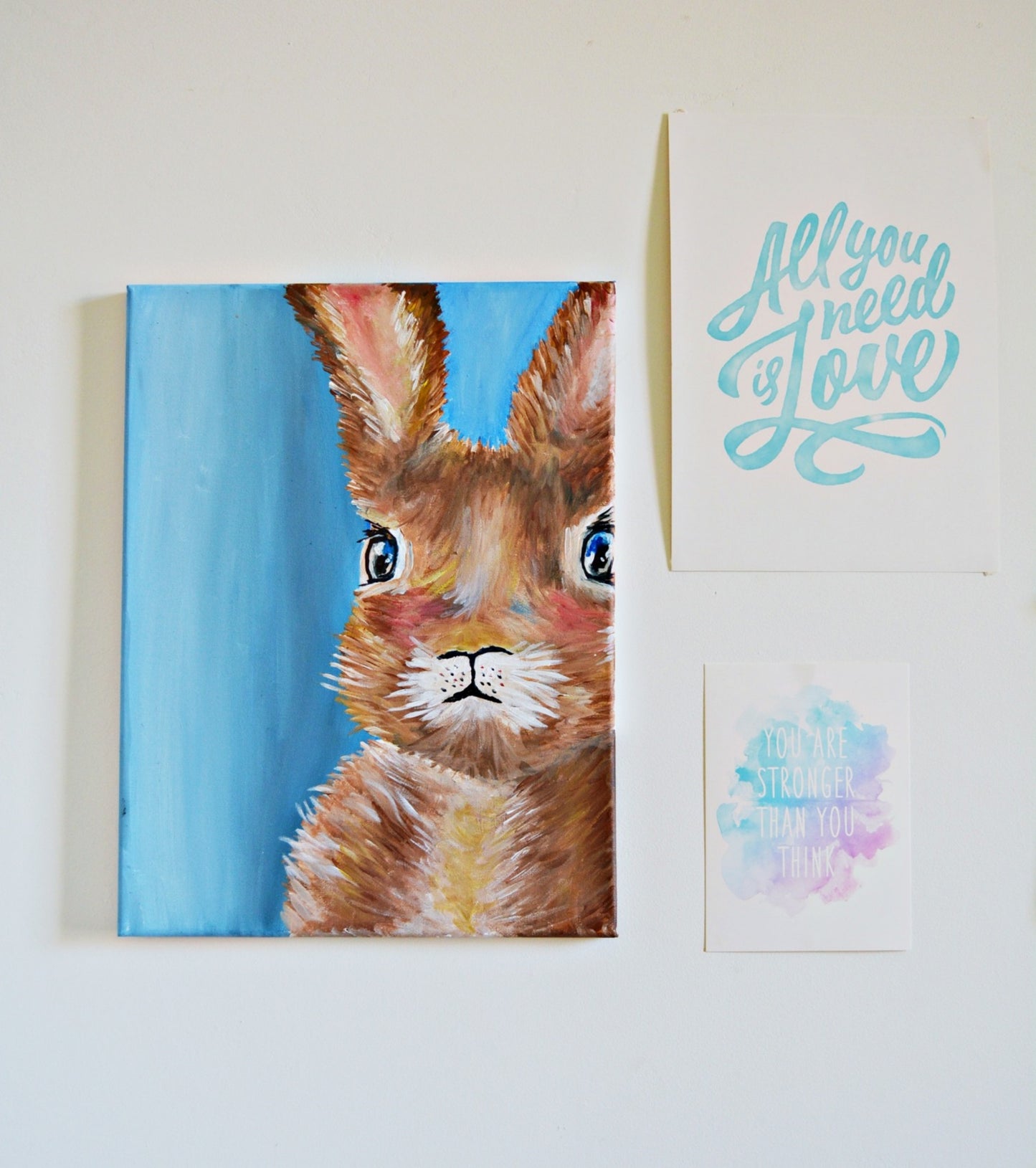 lapin - Peinture animalière sur toile