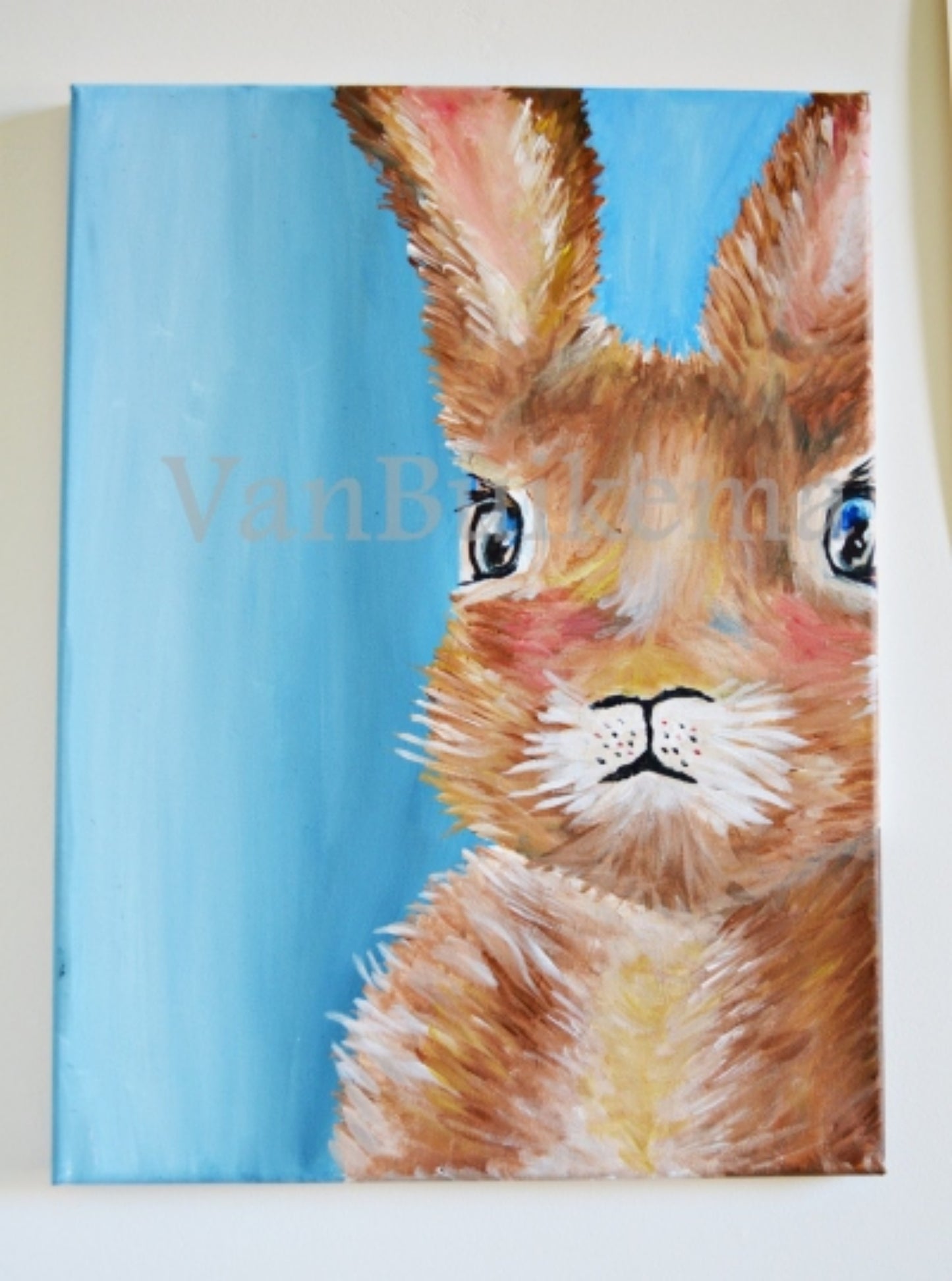 lapin - Peinture animalière sur toile